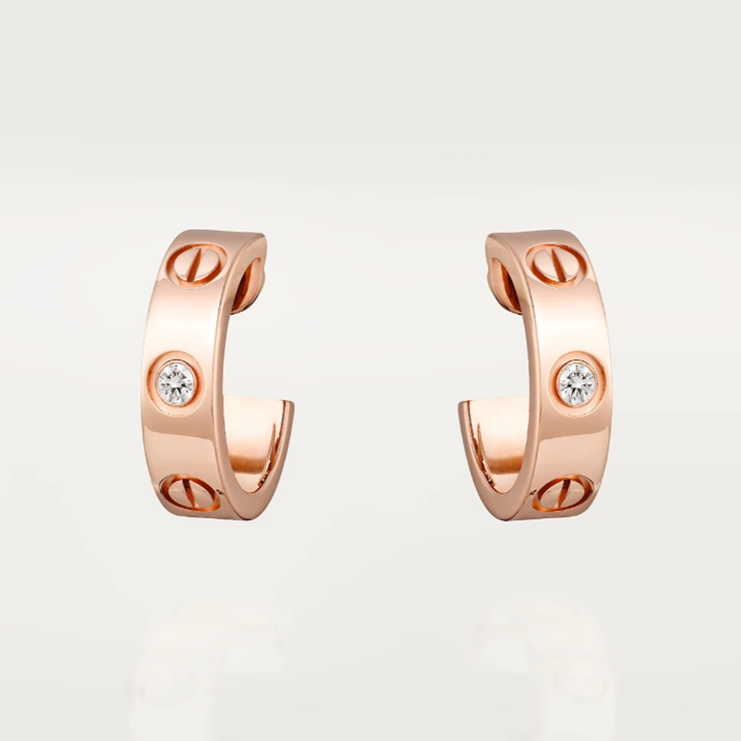 Boucles d'oreilles en jade - 2 diamants