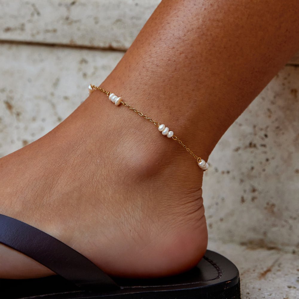 Bracelet de cheville Alena Pearl
