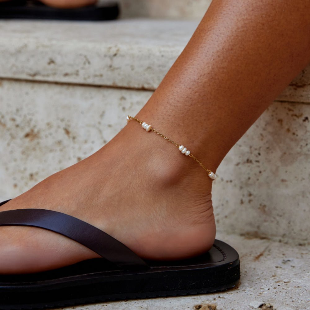 Bracelet de cheville Alena Pearl