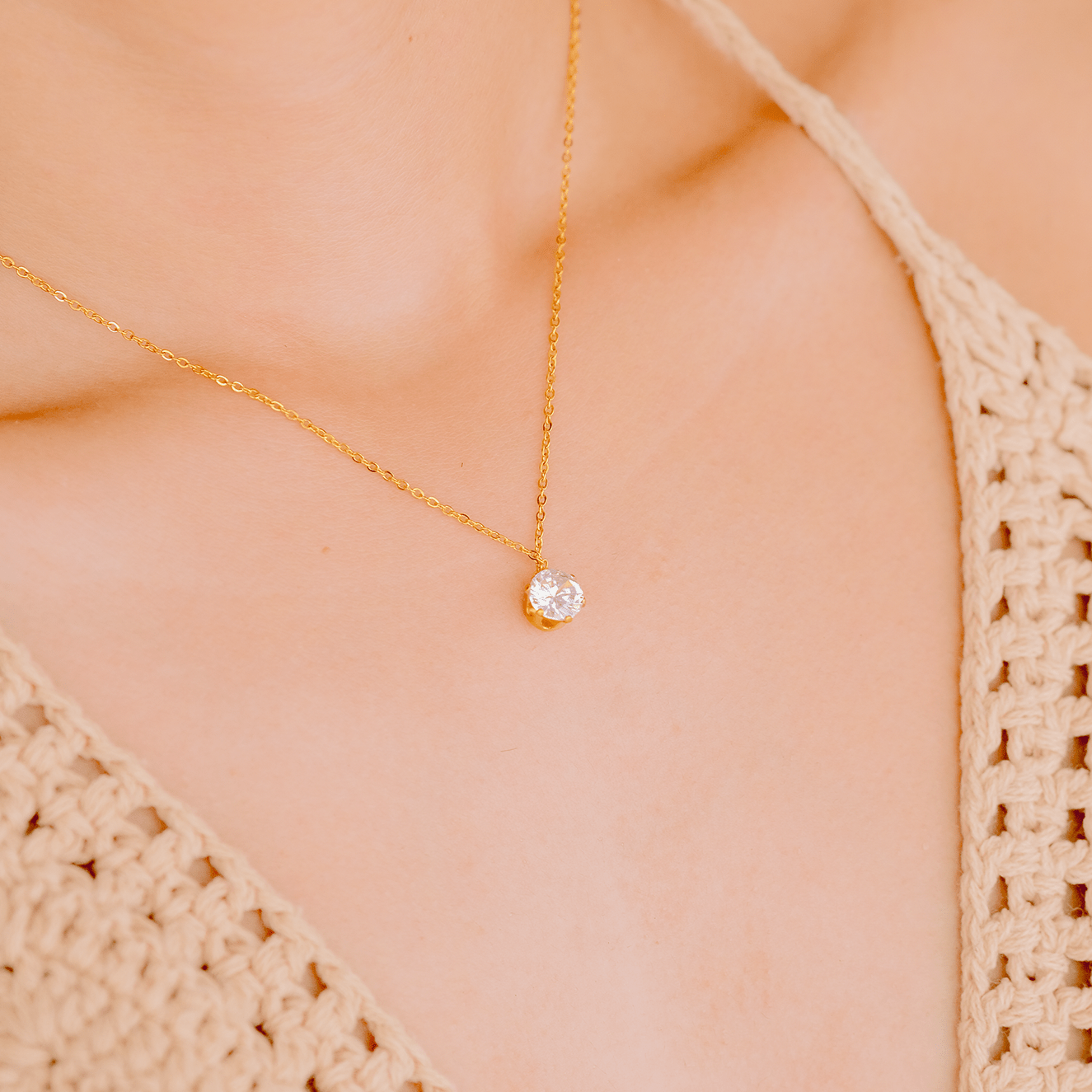 Collier en Or Kyla Solitaire