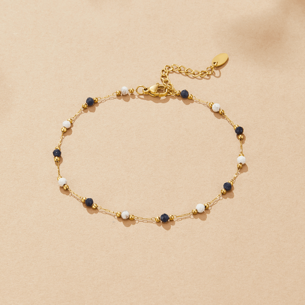 Bracelet de cheville en pierre naturelle Lulu