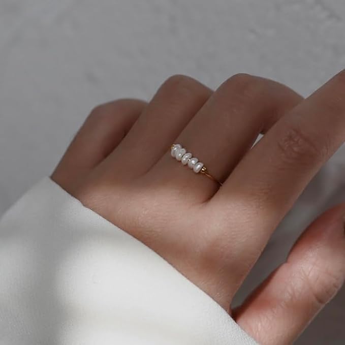 Bague en Or avec Perles d'Eau Douce Magnolia