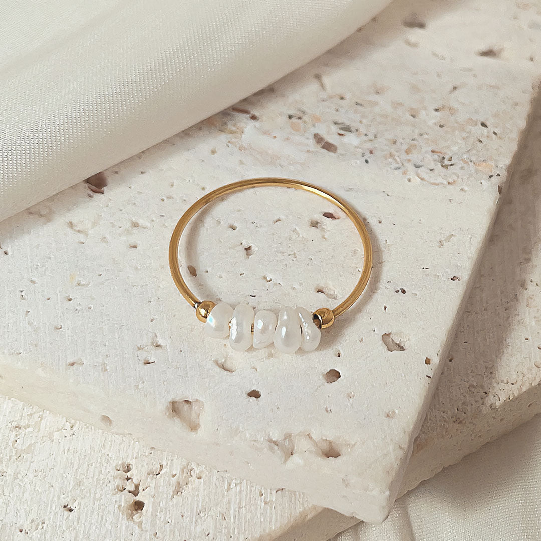 Bague en Or avec Perles d'Eau Douce Magnolia