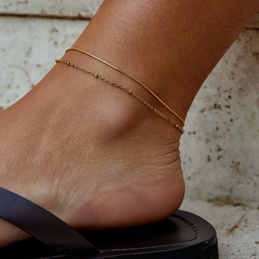Bracelet de cheville en or Pia