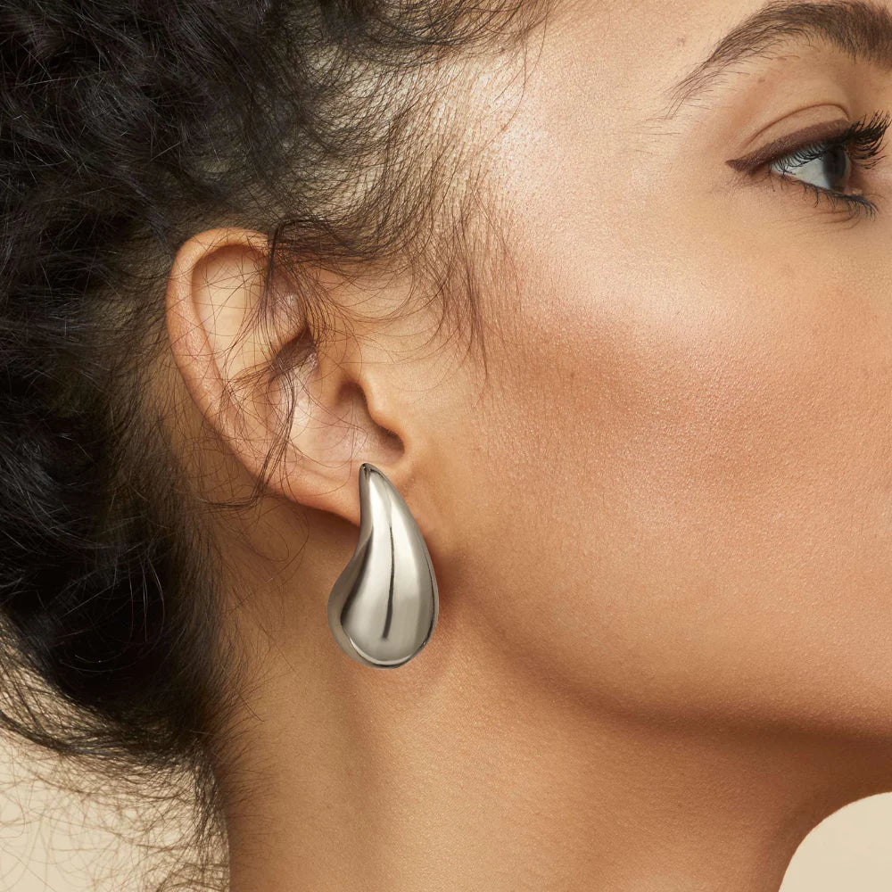 Boucles d'oreilles en goutte d'eau dorées