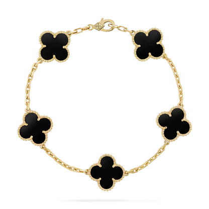 Ensemble de Bracelets Empilables Noir Doré