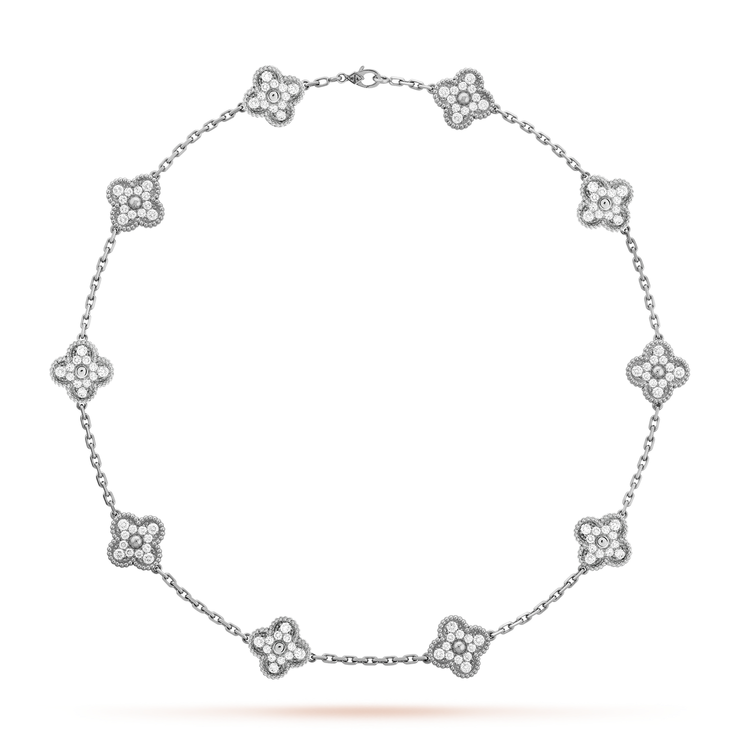 Trèfle | Multi-Pendant Zirconia Collier – Argent