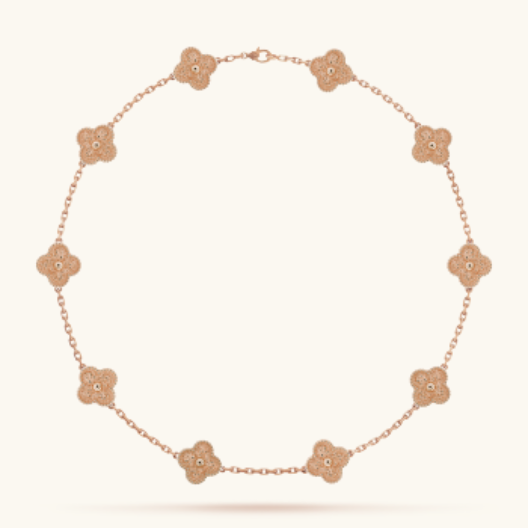 Trèfle | Multi-Pendant Collier – Rose Or