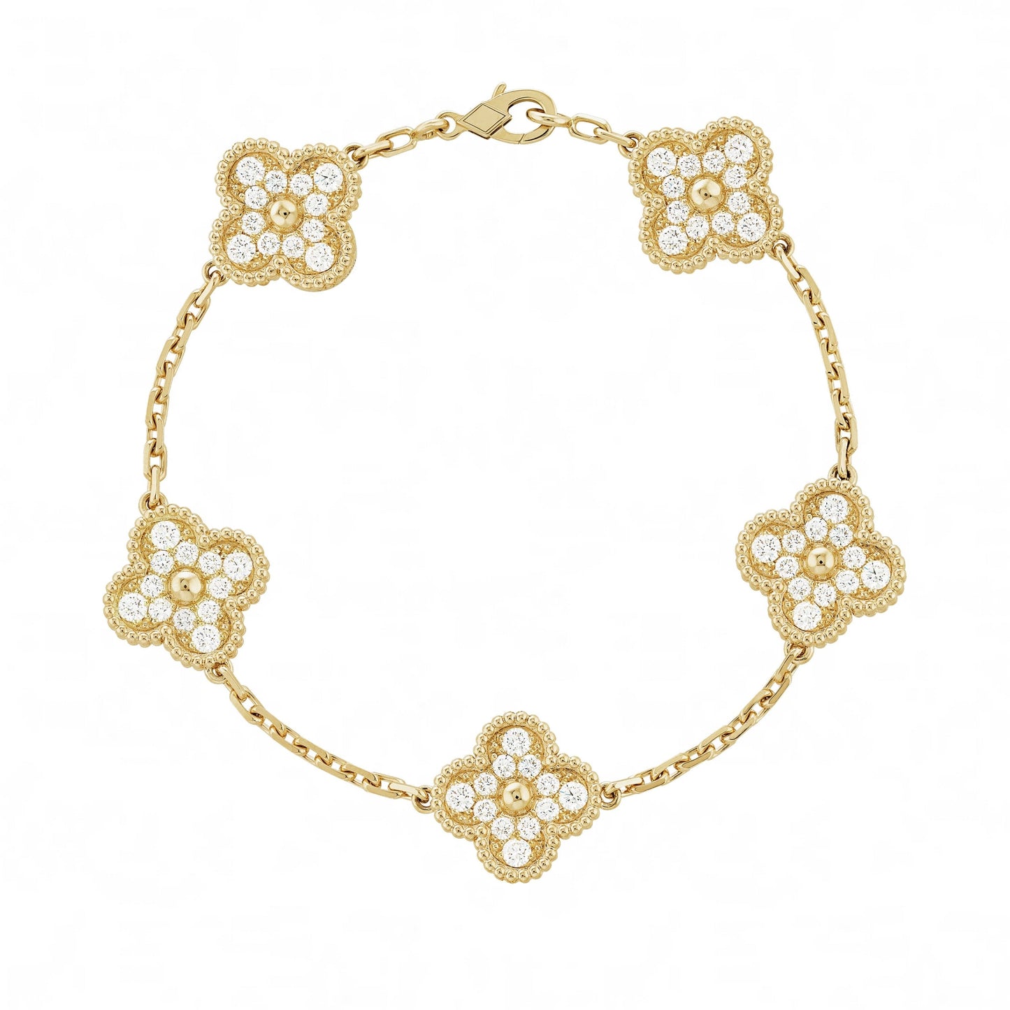 Trèfle | Zirconia Bracelet – Or