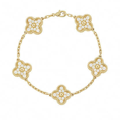 Trèfle | Zirconia Bracelet – Or