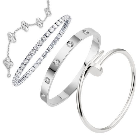 Trèfle | Bracelet set – Argent