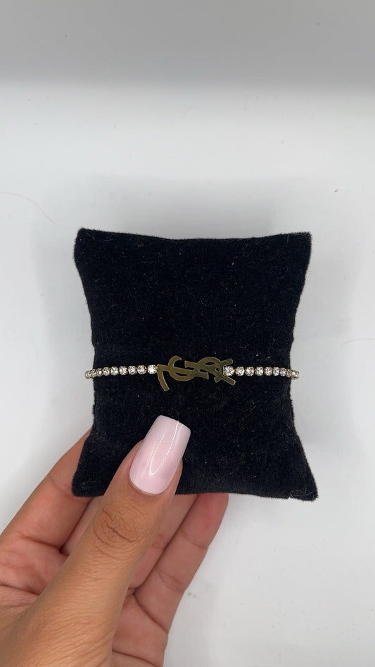 Bracelet En Strass YSL