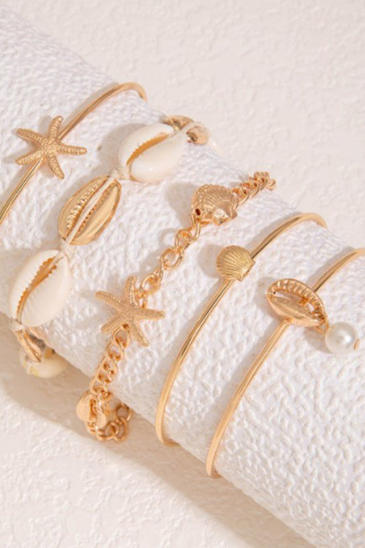 Bracelet Avec Coquillages Et Étoiles De Mer