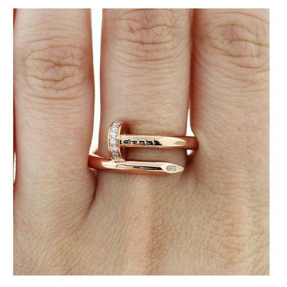 Bague À Ongles En Or Rose Deluxe