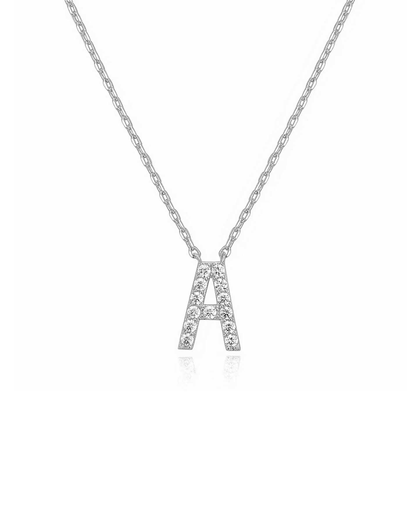 Collier Initial En Argent