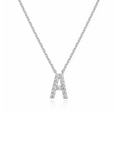 Collier Initial En Argent