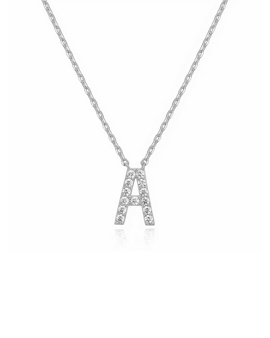 Collier Initial En Argent