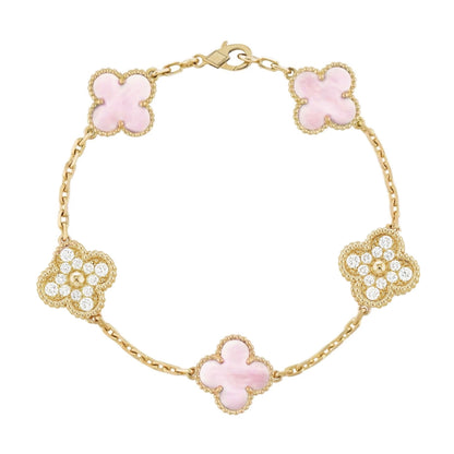 Trèfle | Zirconia Bracelet – Pink Or