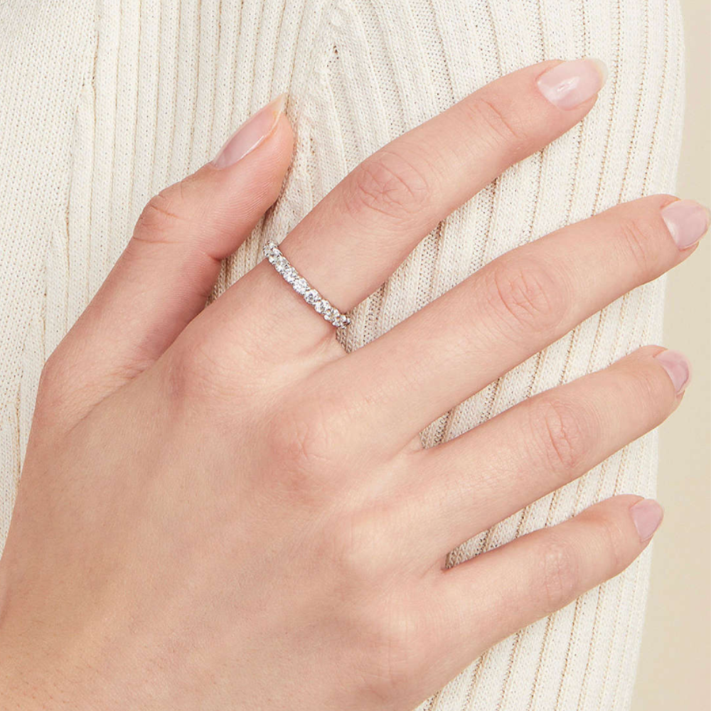 Bague Féline Ambre - Diamant / Argent