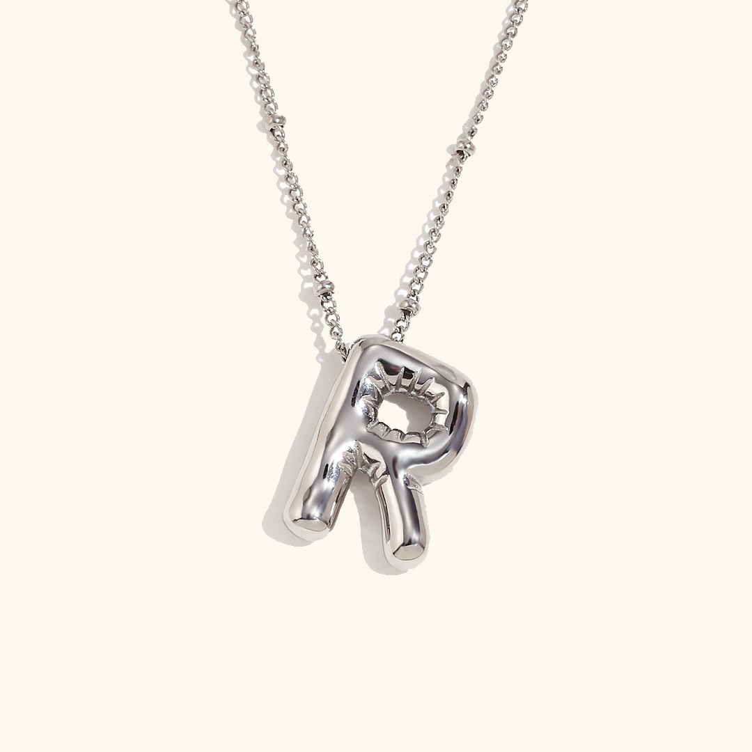 Collier Initial en Or Ballon