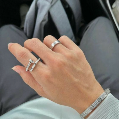 Bague À Ongles En Argent Deluxe