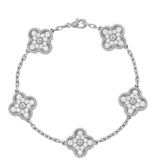 Trèfle | Zirconia Bracelet – Argent