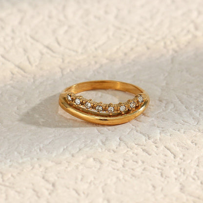 Bague Adeline En Or Avec Simulant De Diamant