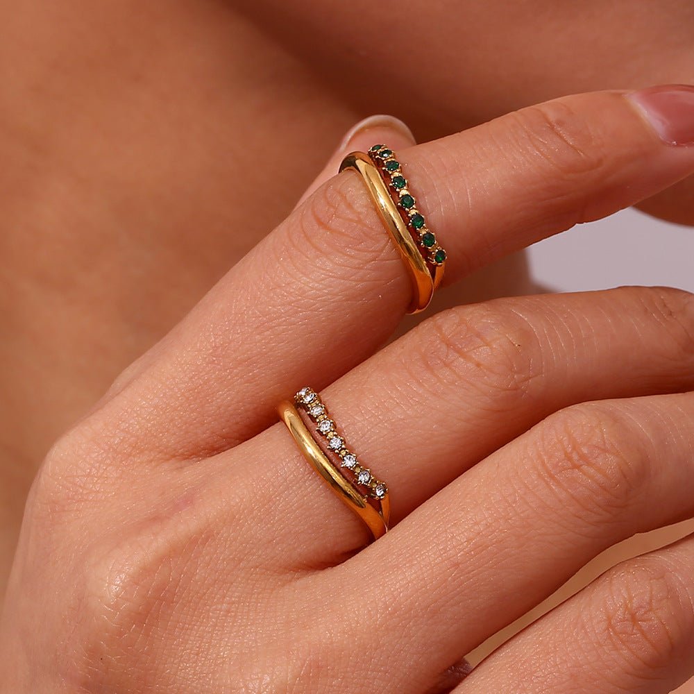 Bague Adeline En Or Avec Simulant De Diamant