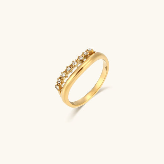 Bague Adeline En Or Avec Simulant De Diamant