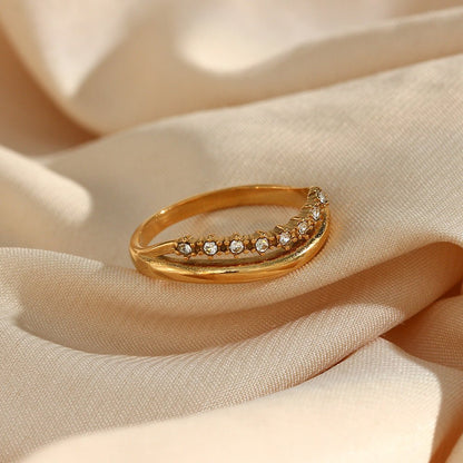 Bague Adeline En Or Avec Simulant De Diamant