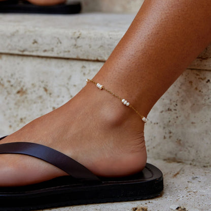 Bracelet de cheville Alena Pearl