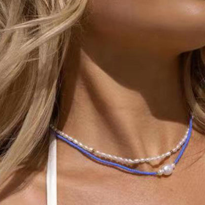 Collier Choker Aloha Perle Et Or