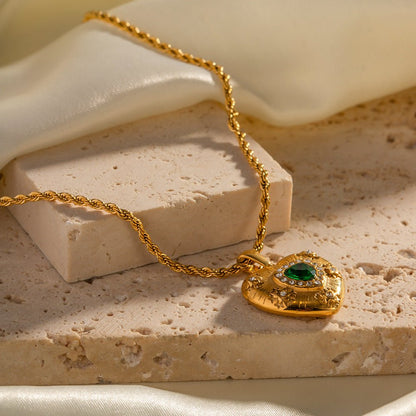 Collier en Cœur d'Or Caelus