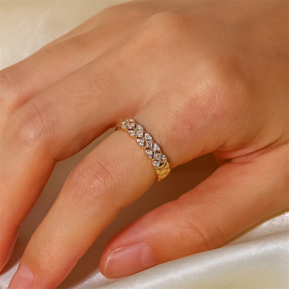 Bague à Motif en Or Camille