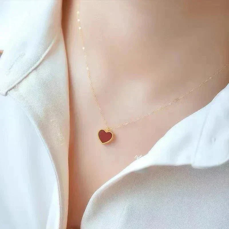Collier En Cœur Rouge