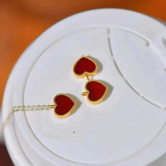 Collier En Cœur Rouge