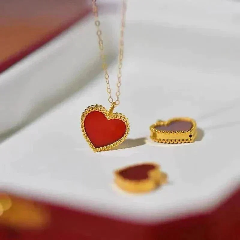 Collier En Cœur Rouge