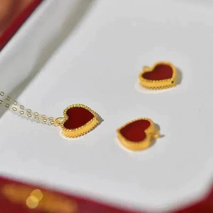 Collier En Cœur Rouge