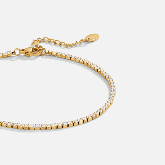 Bracelet de cheville Cordelia Gold Tennis