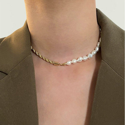 Collier en Perles d'Or Dualia