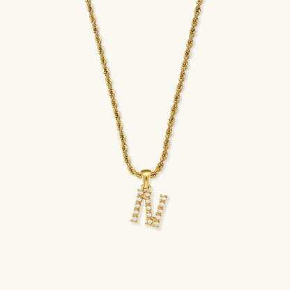 Collier en perles avec lettre initiale Élodie