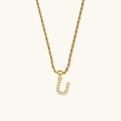 Collier en perles avec lettre initiale Élodie