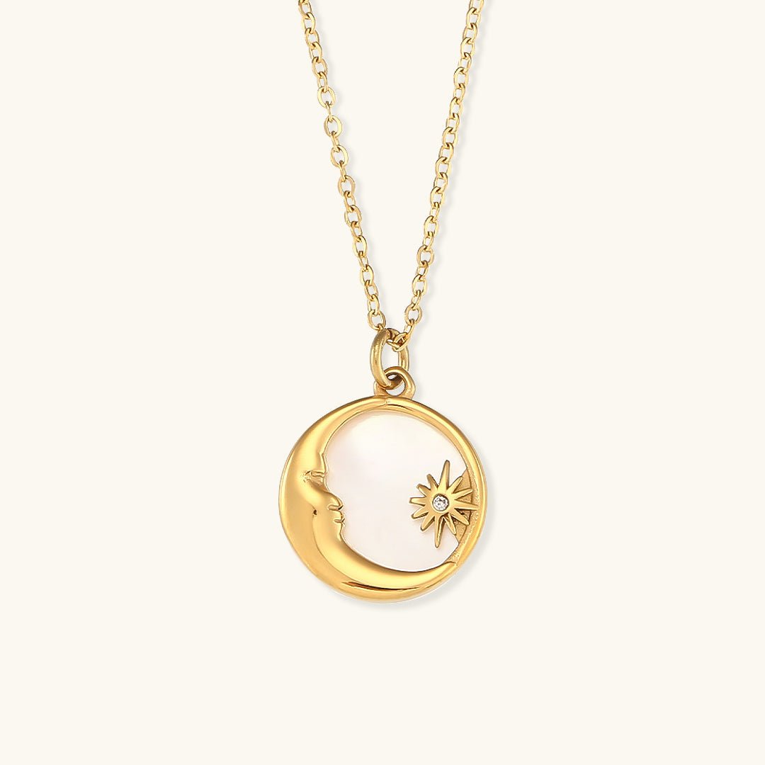 Collier Évangeline en Or Lunaire