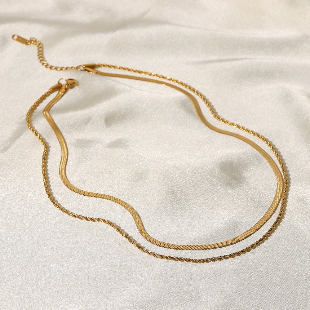 Collier En Chaîne Dorée Superposée Hailey