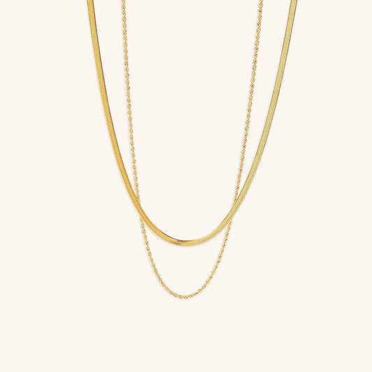 Collier En Chaîne Dorée Superposée Hailey