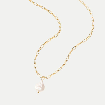 Collier Chaîne Trombone avec Pendentif en Perles Hanalei