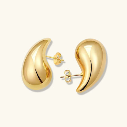 Boucles d'oreilles en goutte d'eau dorées