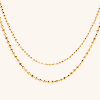 Collier en Chaîne à Boules Superposées