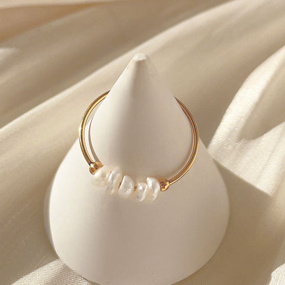Bague en Or avec Perles d'Eau Douce Magnolia