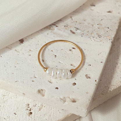 Bague en Or avec Perles d'Eau Douce Magnolia